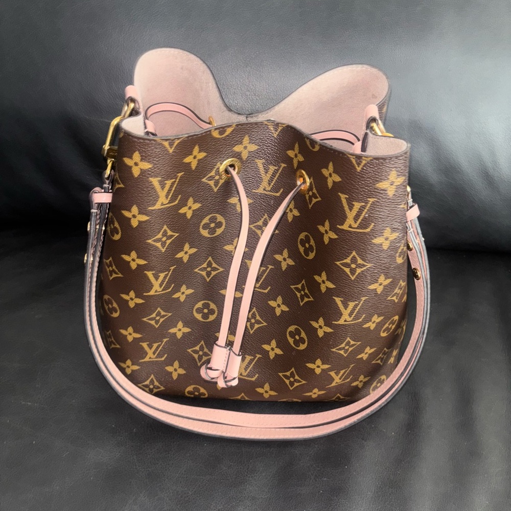 Louis Vuitton Monogram Brown and Pink Shoulder Bag